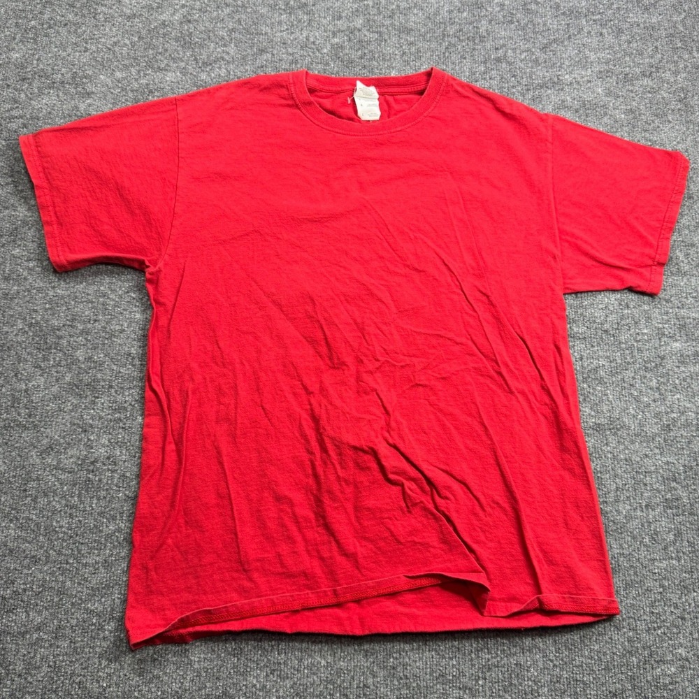 Jerzees HiDensi-T T Shirt Men L Red Freedom Of The Road Biker Graphic Rocker Car